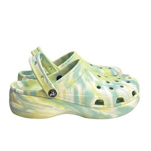 Crocs Classic Marble Platform Clogs Size 10